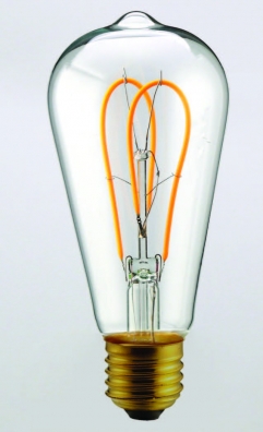 LED filament 5 watts clear / gold / grey / green DM 64 mm