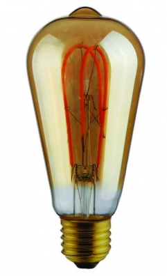 LED filament 5 watts clear / gold / grey / green DM 64 mm