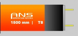 Leuchtstoffrhre 1500 mm 58 Watt orange intensiv, T8 Durchmesser 26 mm, Splitterschutz A