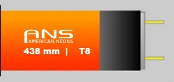 Leuchtstoffrhre 438 mm 15 Watt orange intensiv,  T8 Durchmesser 26 mm, Splitterschutz A