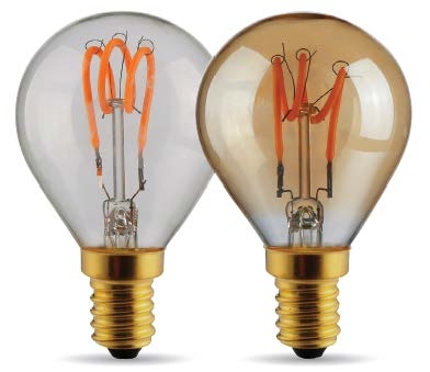 LED filament 3 watts clear / gold DM 45 mm